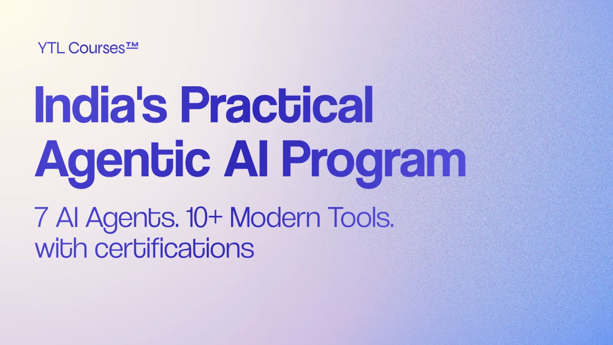 Agentic AI Course in India With Certification, Make Money Using Agentic AI, Get Access of Masterclass and Agentic AI Book